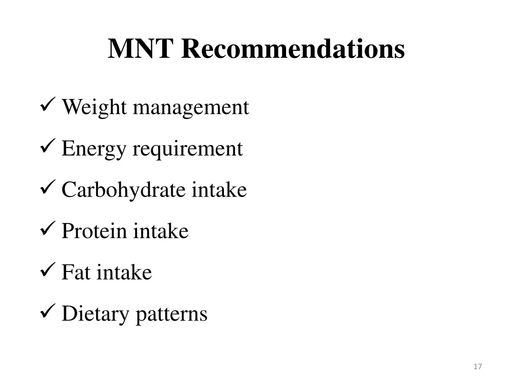 mnt recommendations