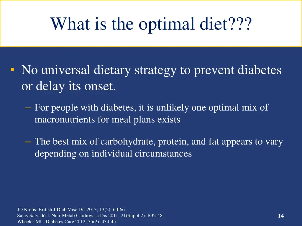 what is the optimal diet 1