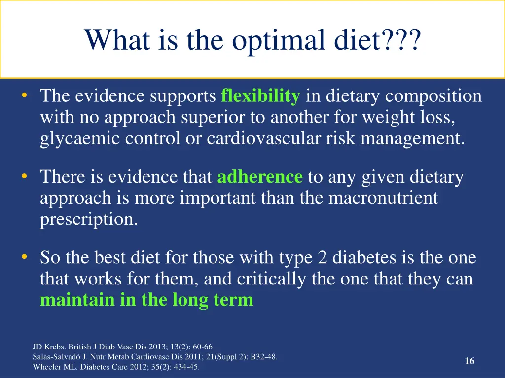 what is the optimal diet 3