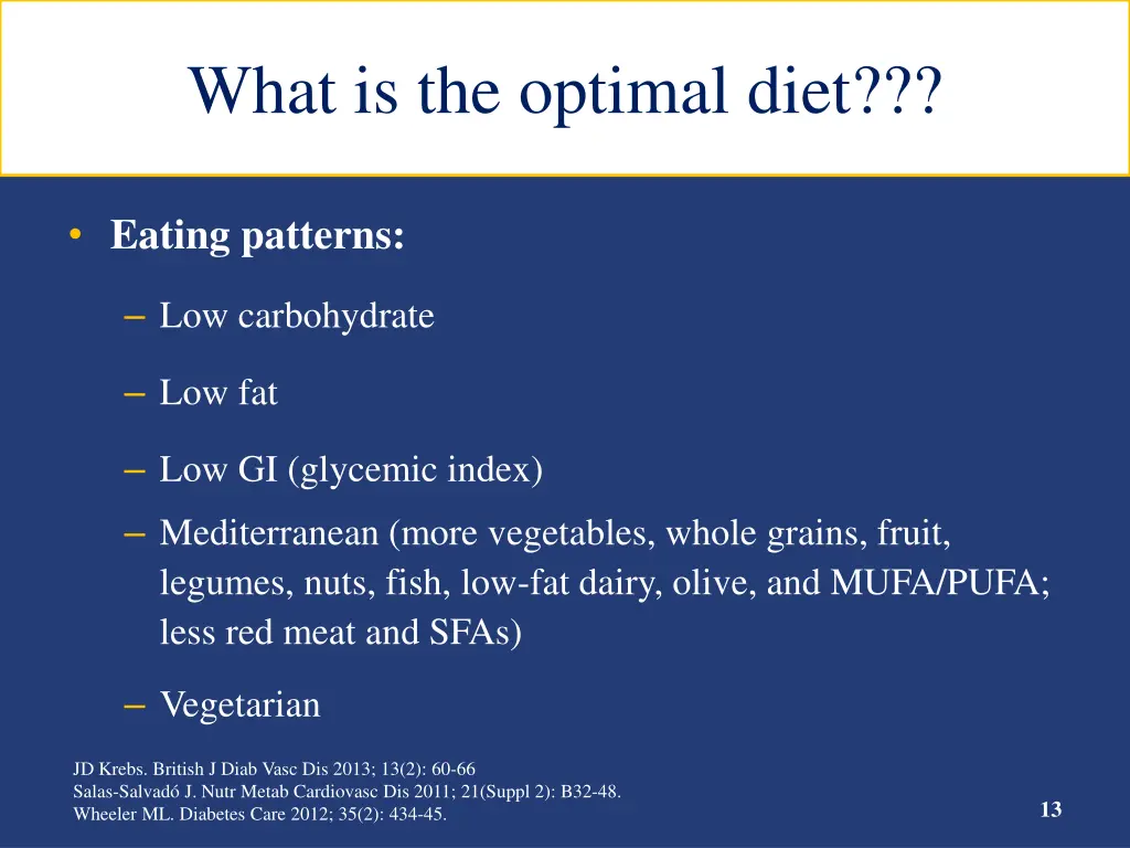 what is the optimal diet
