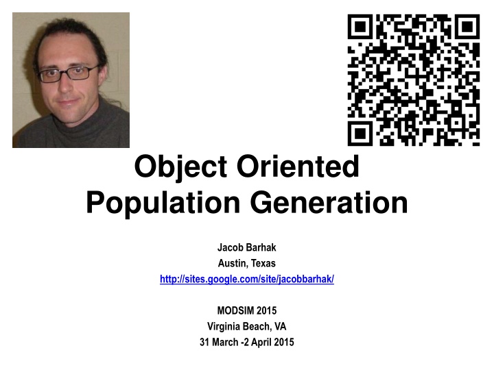 object oriented population generation