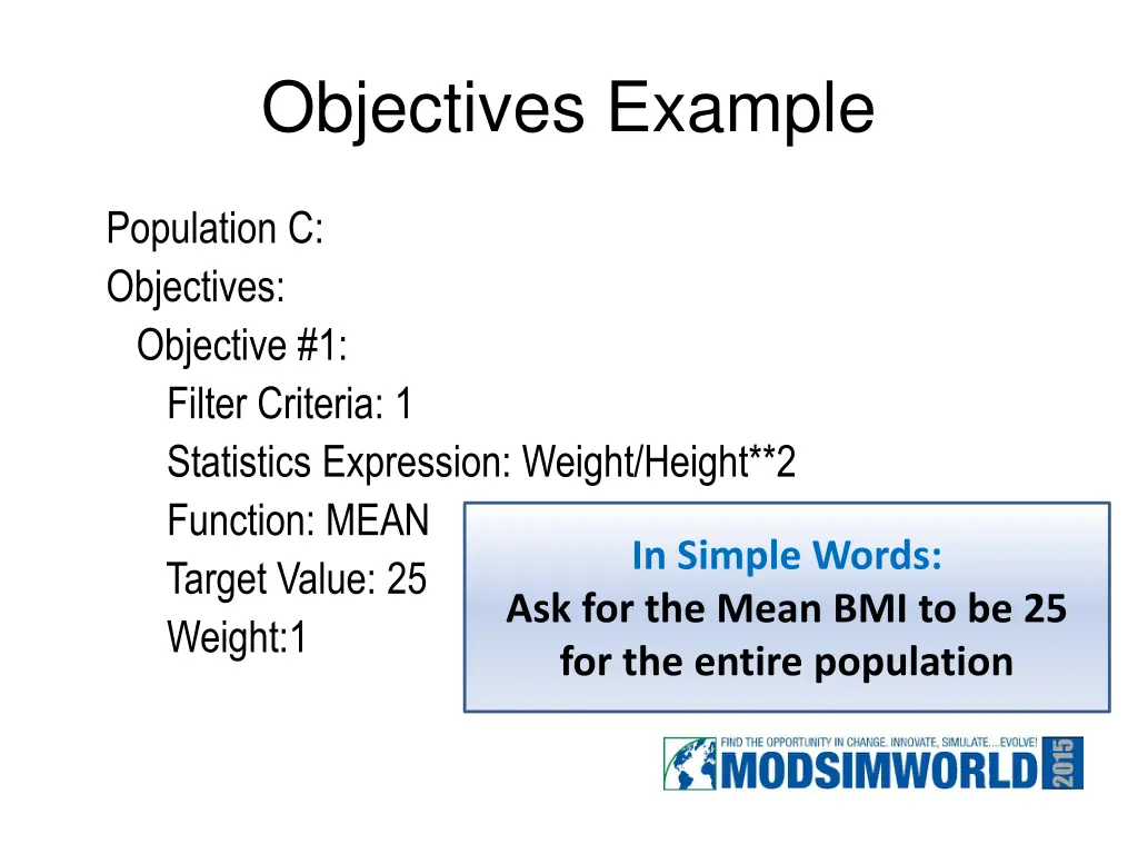 objectives example