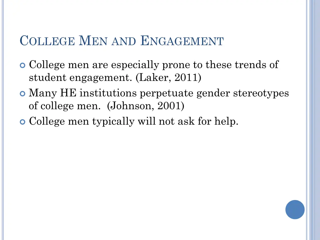 c ollege m en and e ngagement