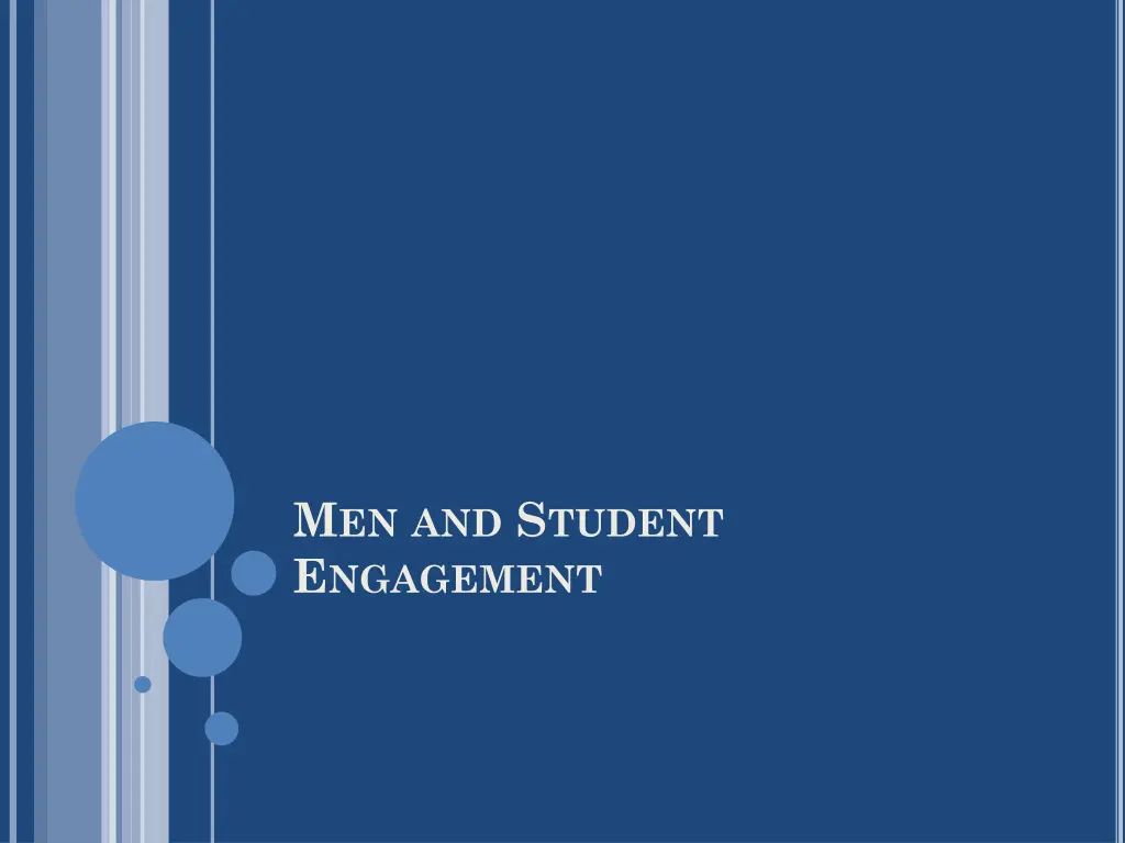 m en and s tudent e ngagement