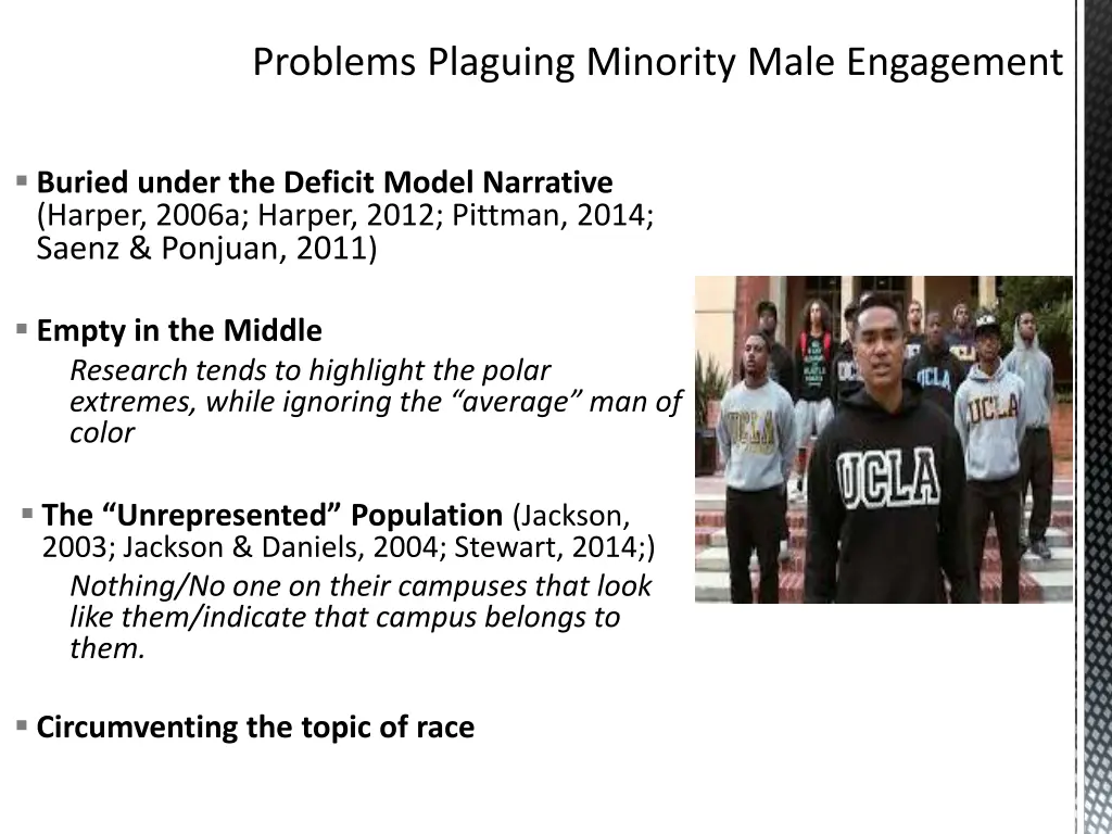 problems plaguing minority male engagement