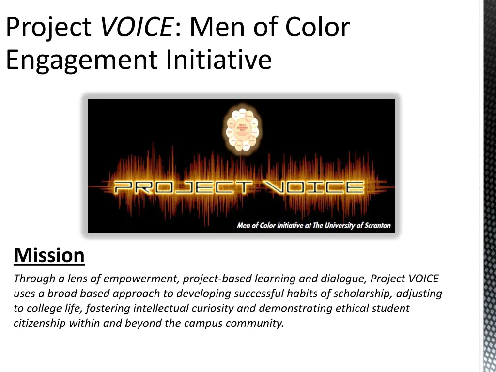 project voice men of color engagement initiative