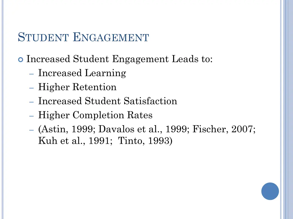 s tudent e ngagement