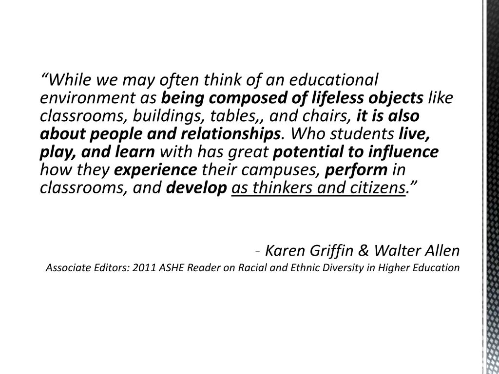 while we may often think of an educational