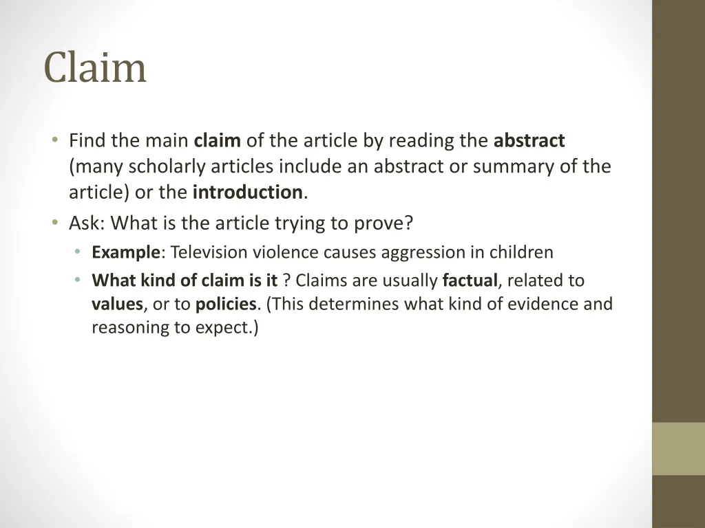claim