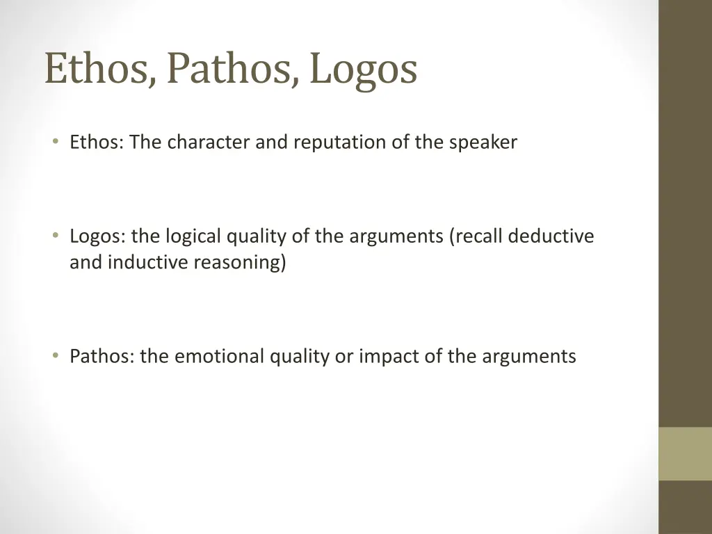 ethos pathos logos