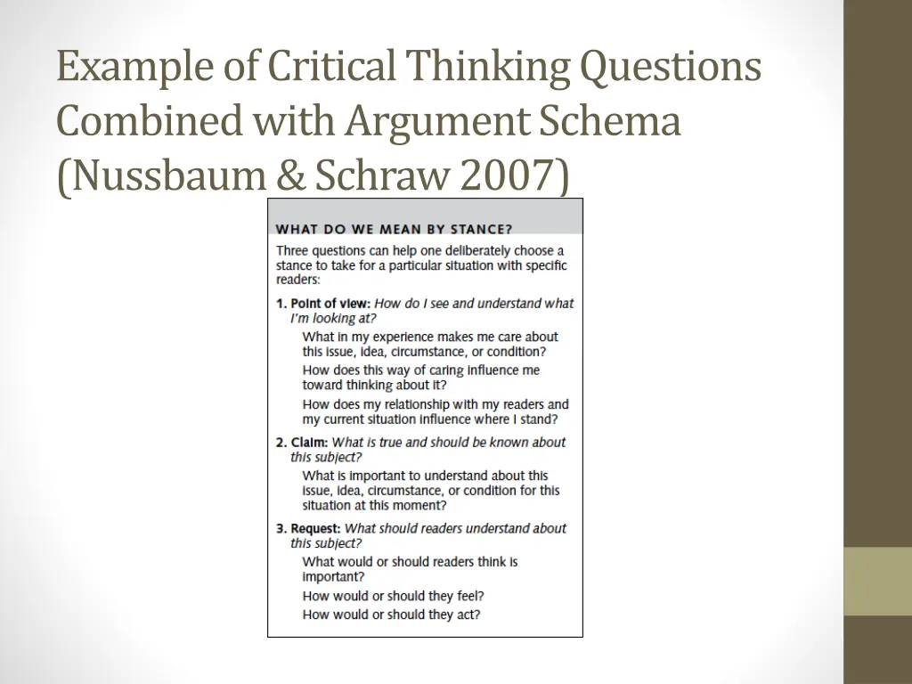 example of critical thinking questions combined