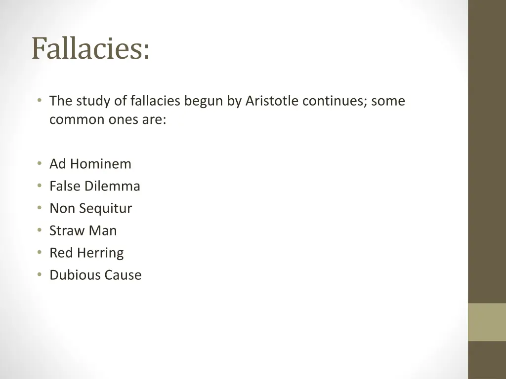 fallacies