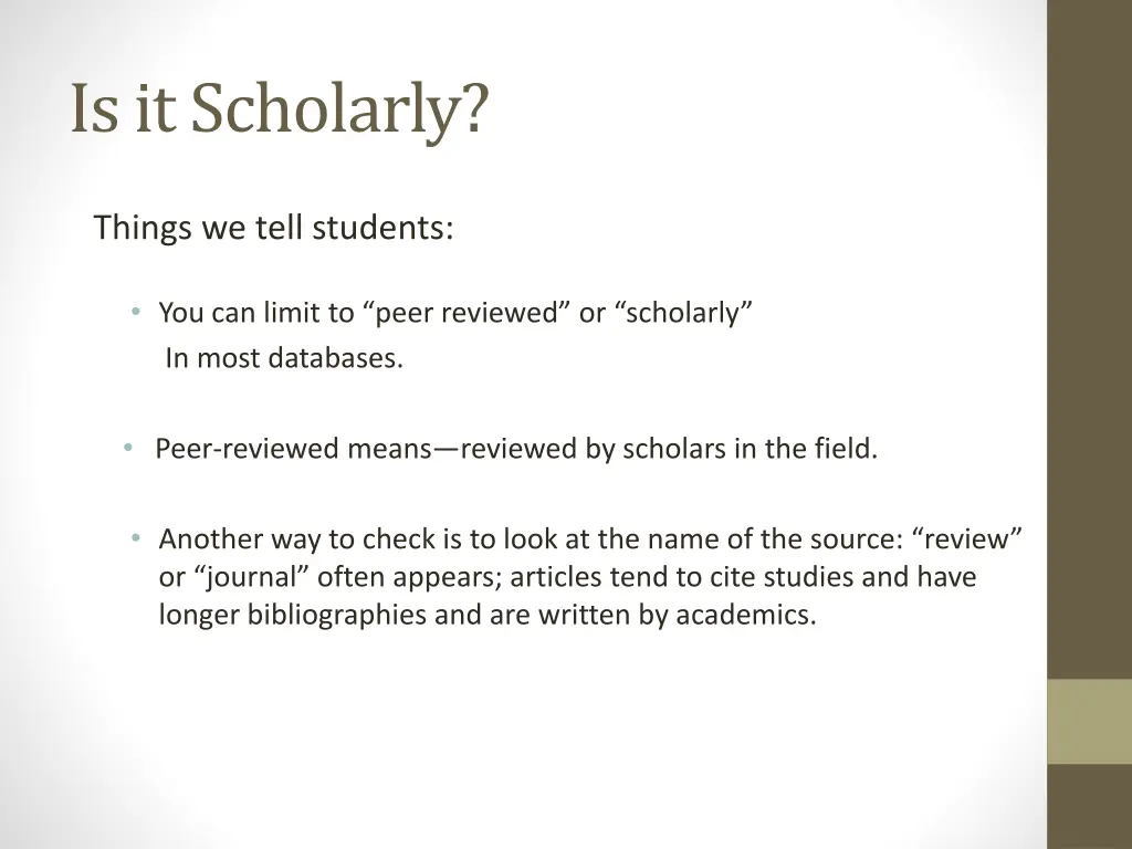 is it scholarly