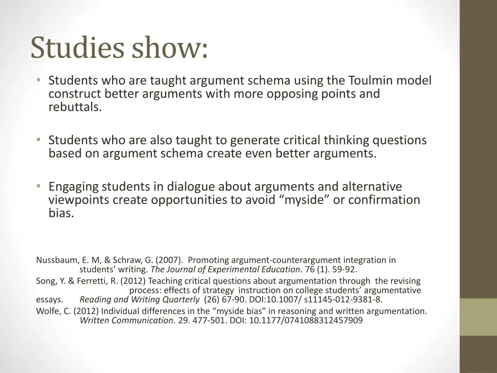 studies show