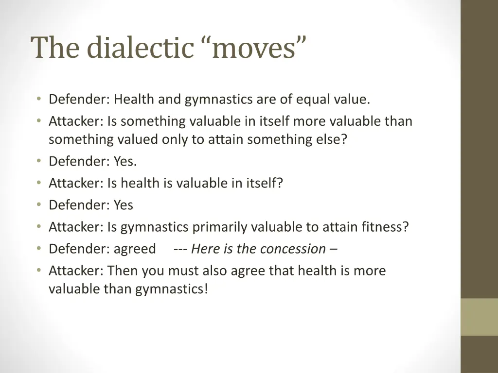 the dialectic moves