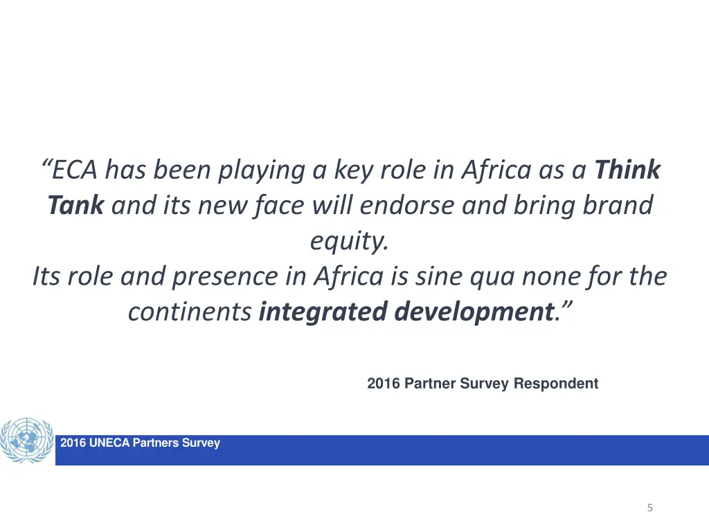 eca has been playing a key role in africa