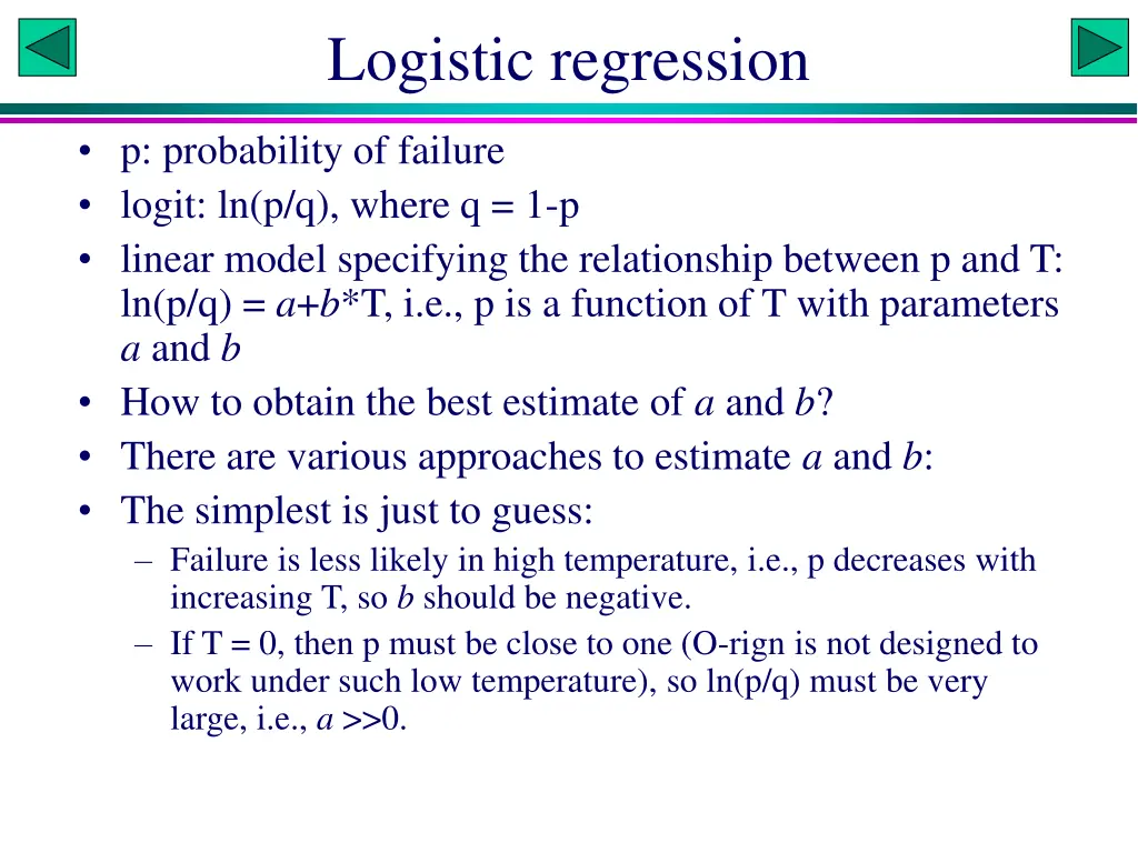 logistic regression