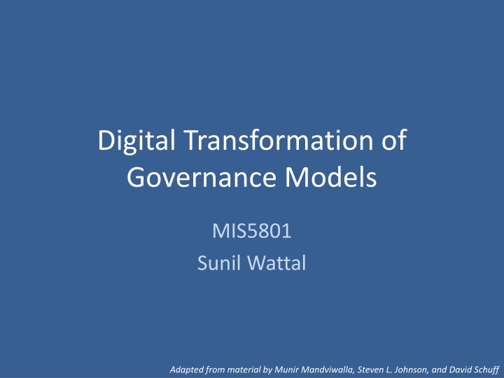 digital transformation of governance models