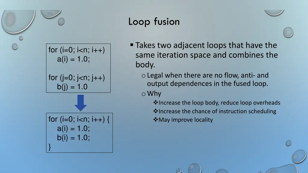 loop fusion