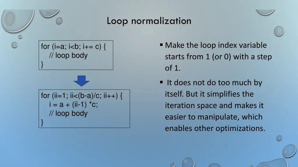 loop normalization