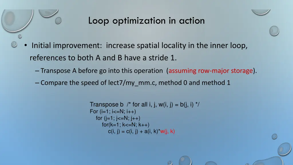 loop optimization in action 1