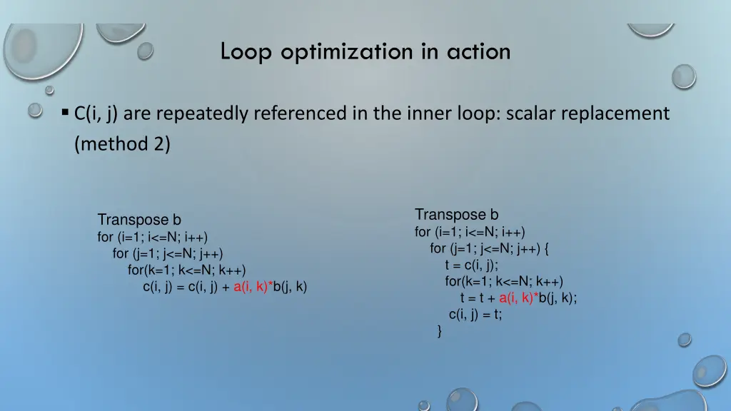 loop optimization in action 2