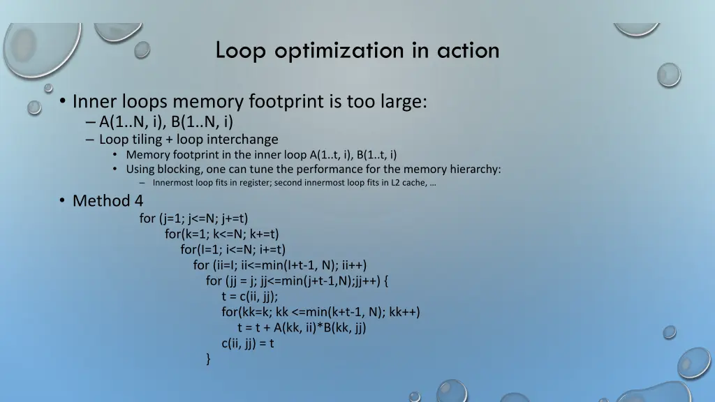 loop optimization in action 3
