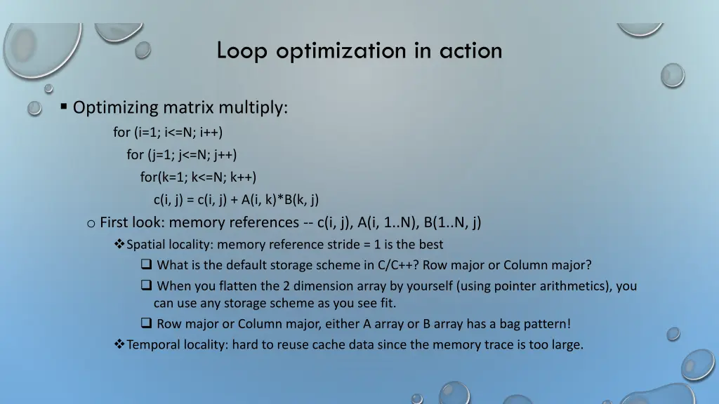 loop optimization in action