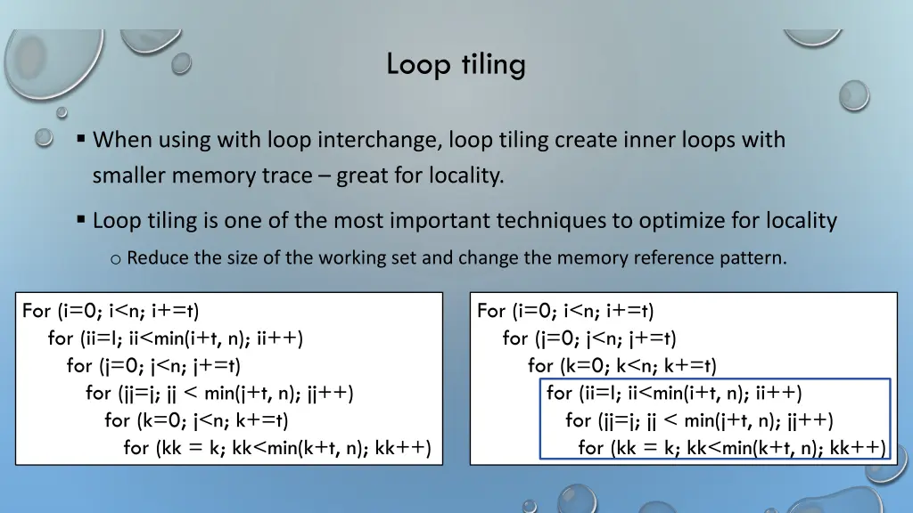 loop tiling 1