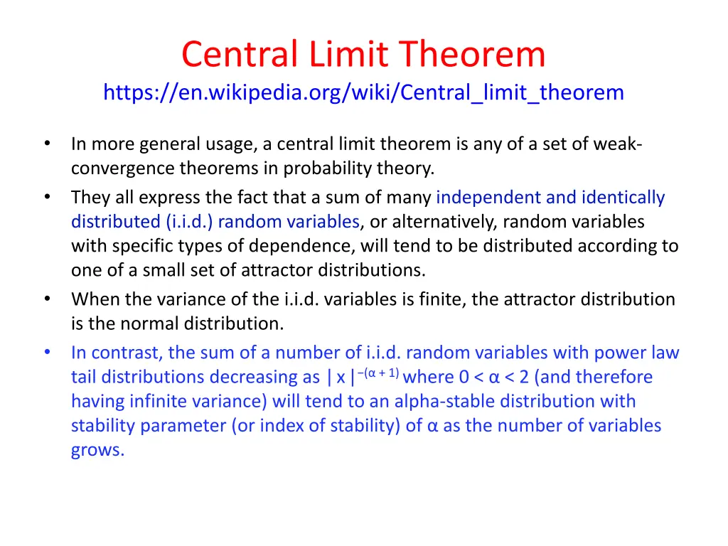 central limit theorem https en wikipedia org wiki 2