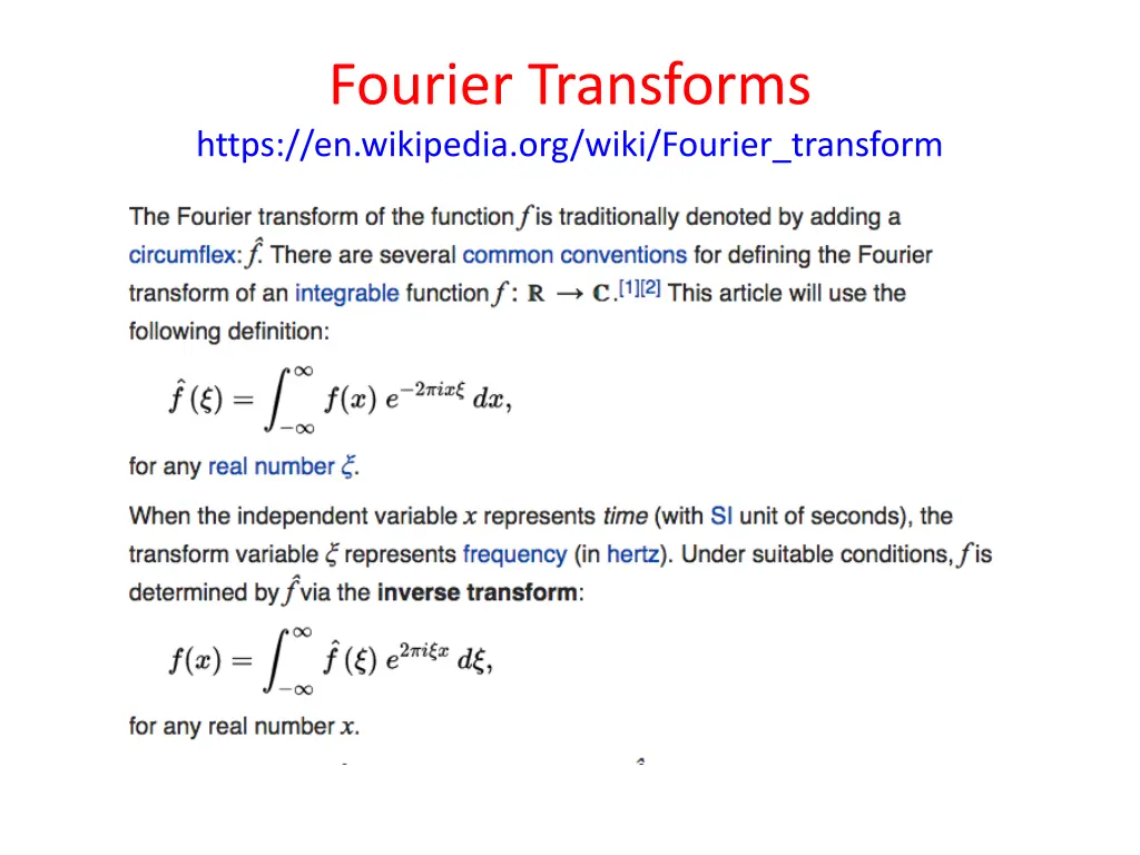 fourier transforms https en wikipedia org wiki 1