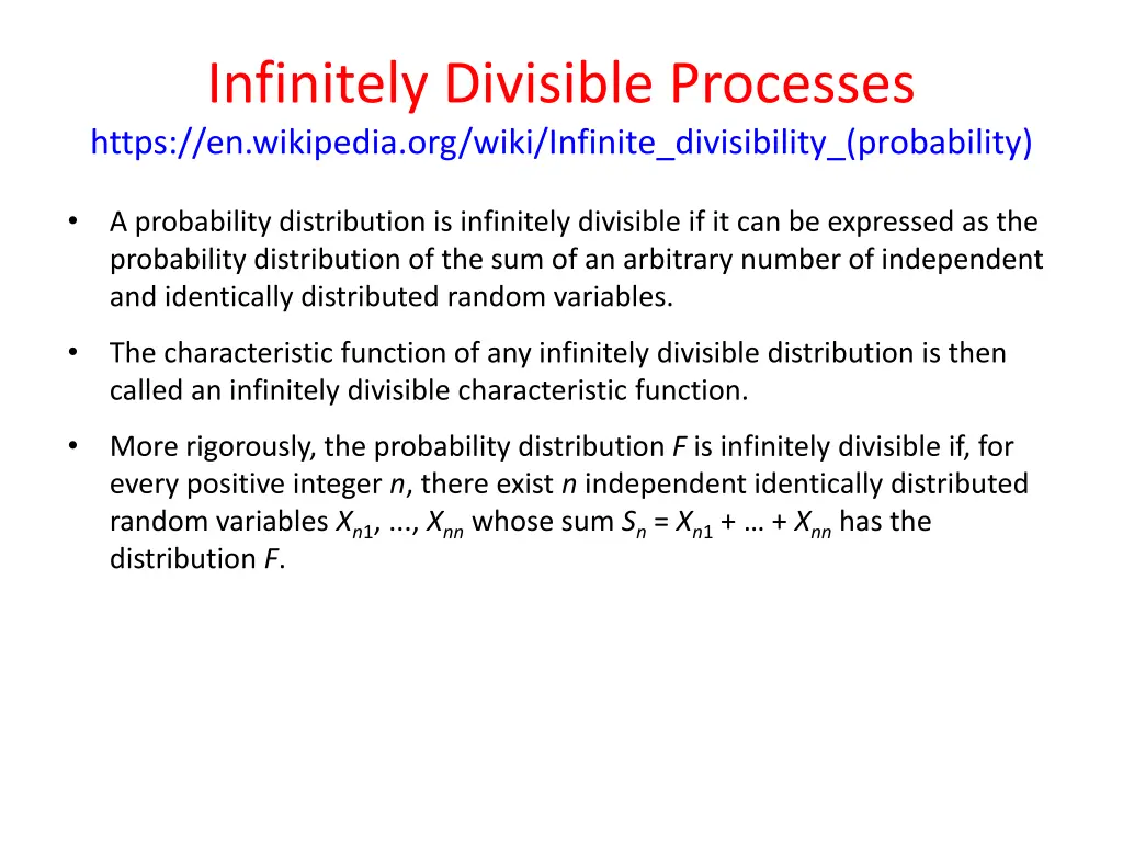infinitely divisible processes https en wikipedia