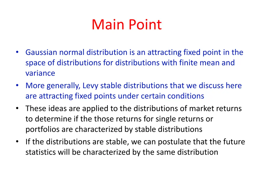 main point