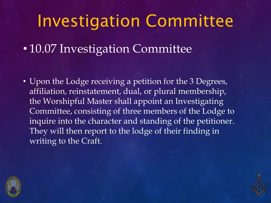 investigation committee 1