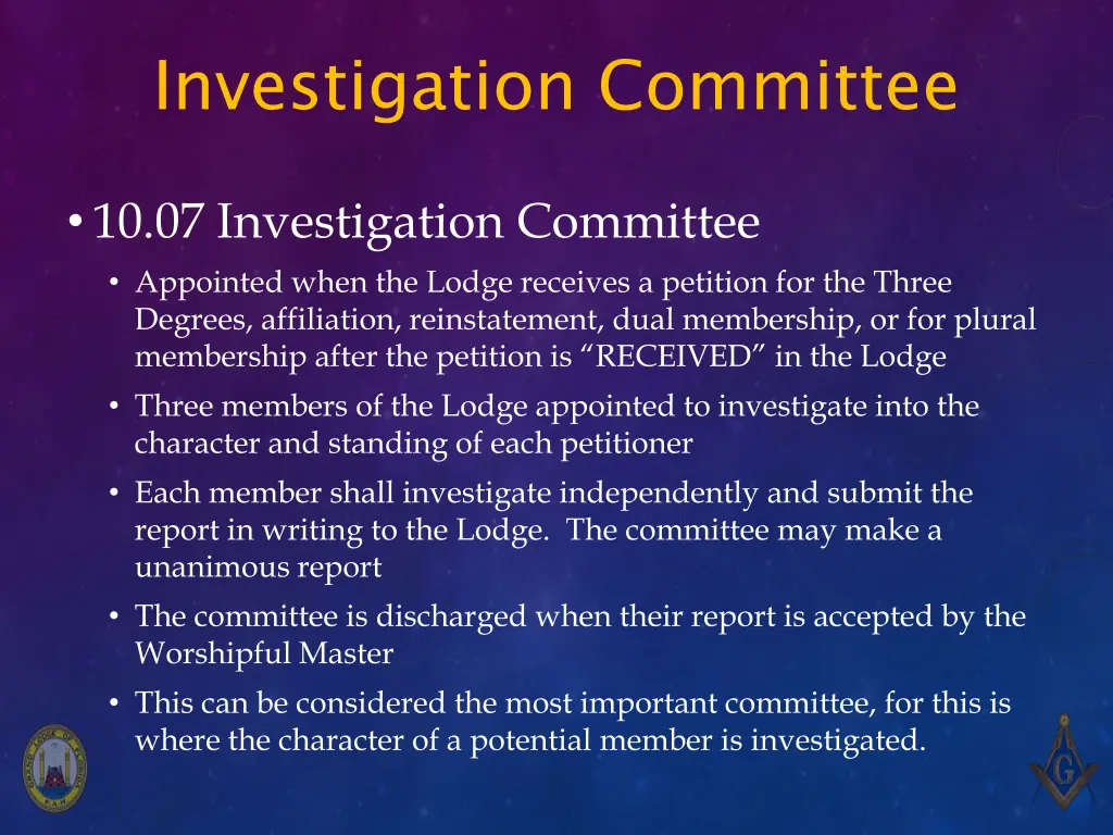investigation committee