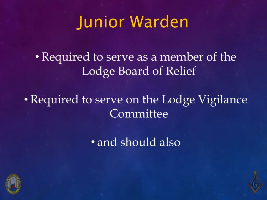 junior warden