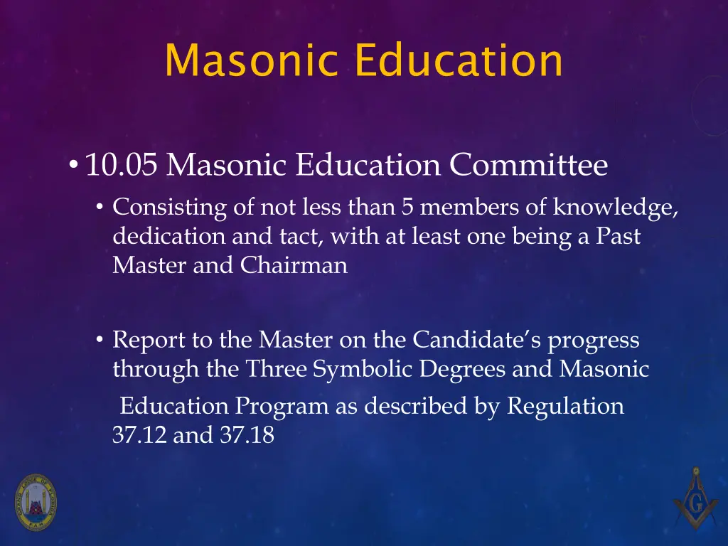 masonic education