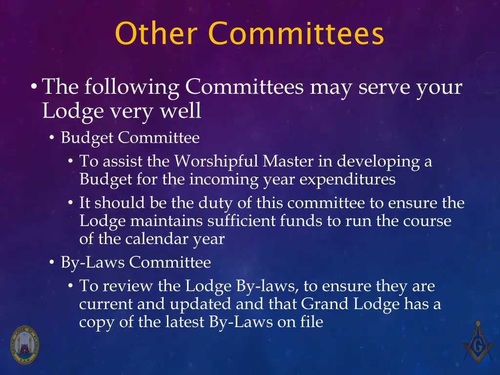 other committees