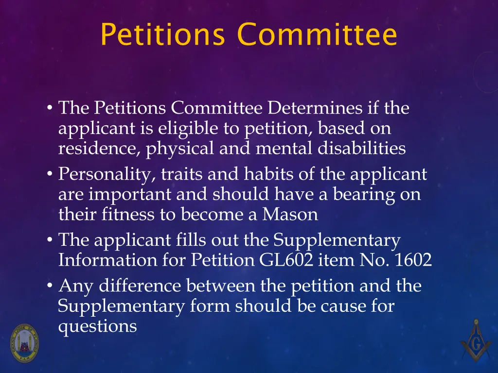 petitions committee 1