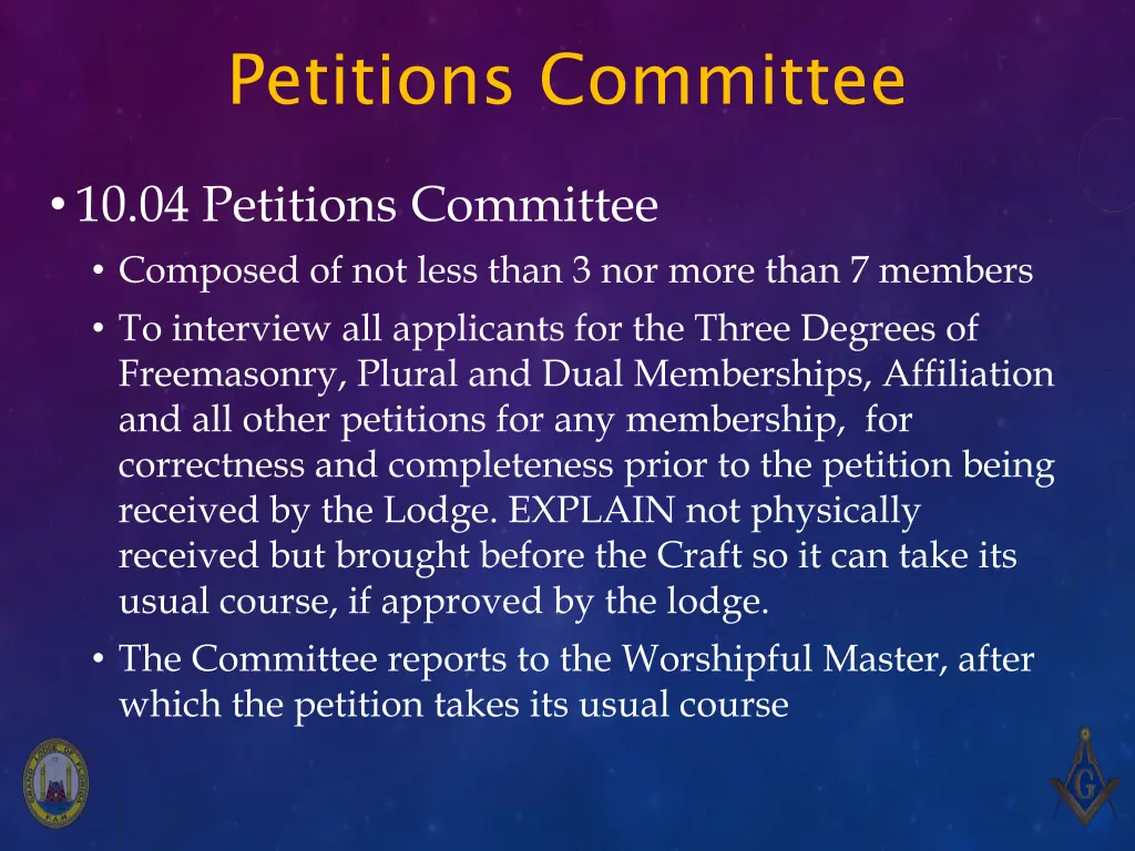 petitions committee