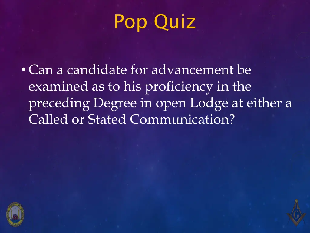 pop quiz