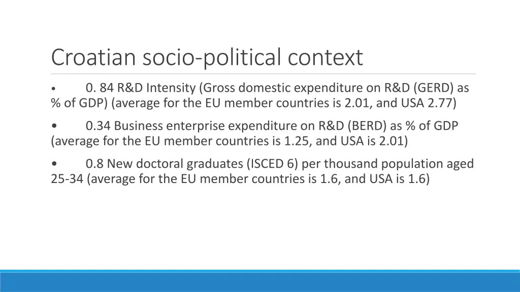 croatian socio political context