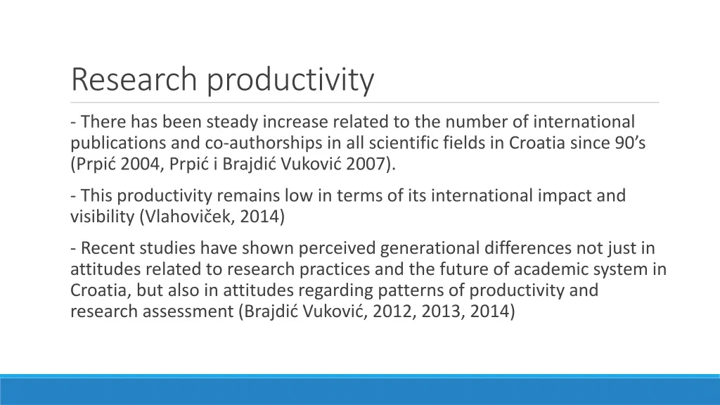 research productivity