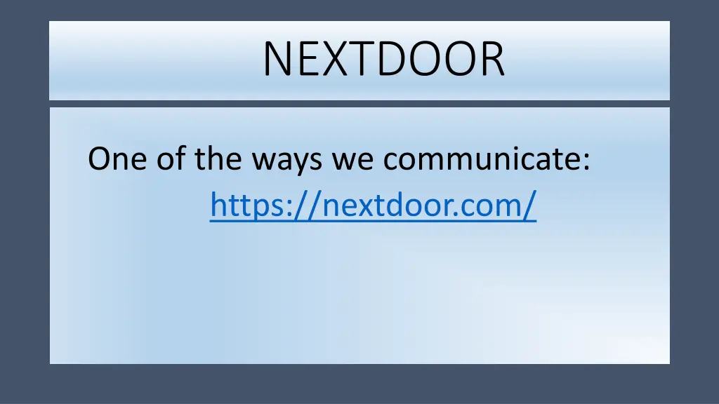 nextdoor