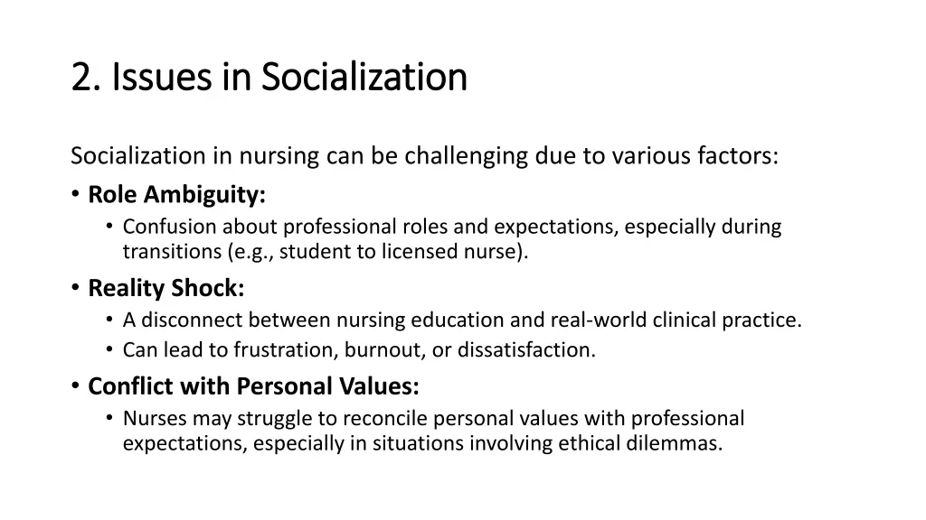 2 issues in socialization 2 issues