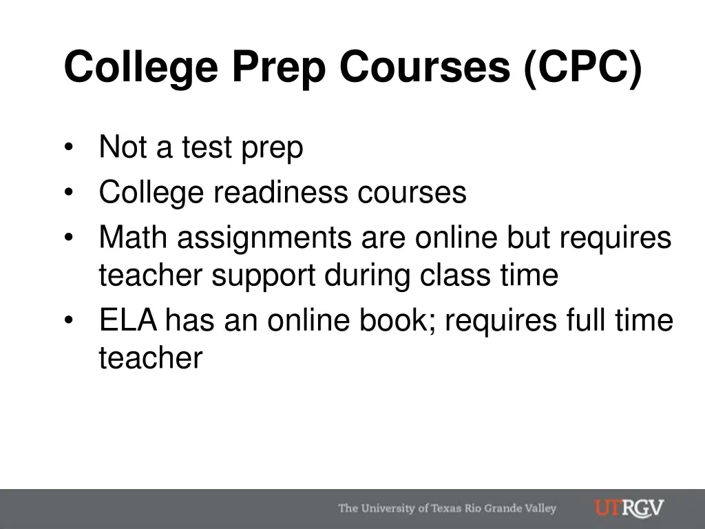 college prep courses cpc