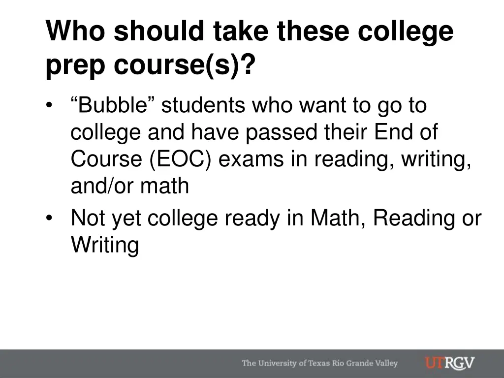 who should take these college prep course s