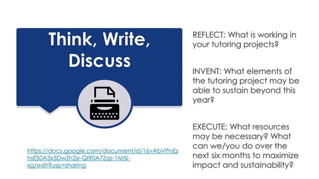 think write discuss