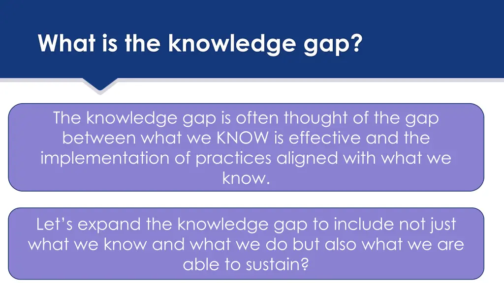 what is the knowledge gap