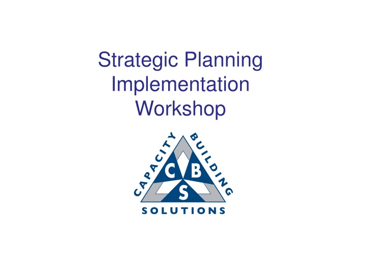 strategic planning implementation workshop